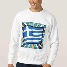 Grekiska flagga lång ärmad tröja