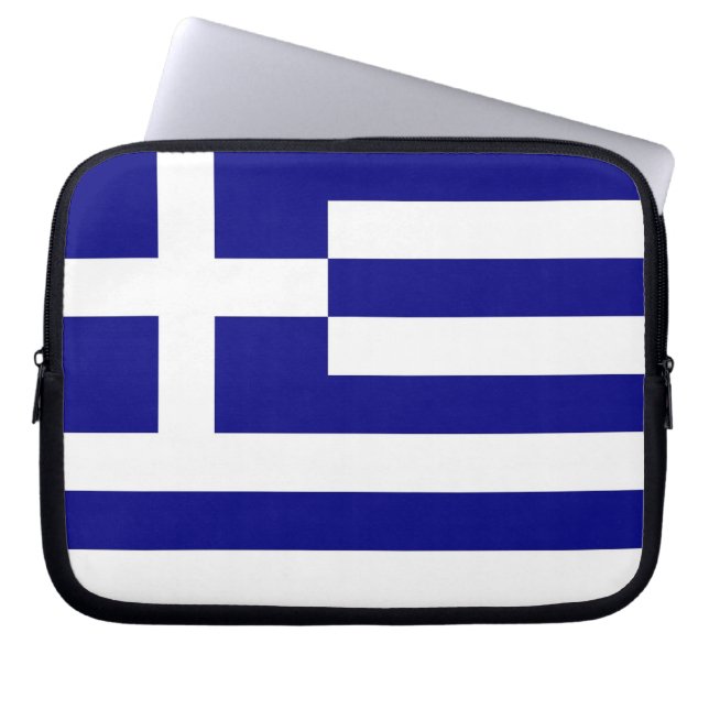 Grekiska Flagga Laptop sleeve (Framsidan)