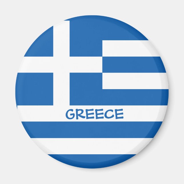 Grekiska Flagga Magnet (Framsidan)