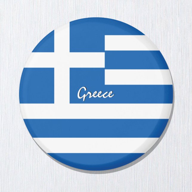Grekiska flagga Magnet, resa, Helgdag, Grekland Magnet (Skapare uppladdad)