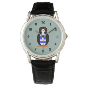 Grekiska Flagga Penguin Armbandsur