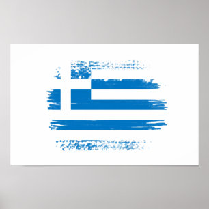 Grekiska flagga poster
