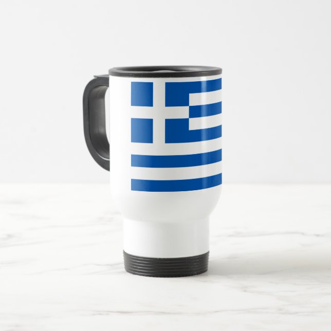 Grekiska Flagga Resemugg (Framsida vänster)