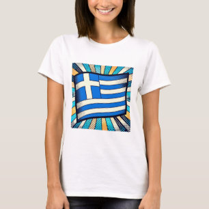 Grekiska flagga t shirt