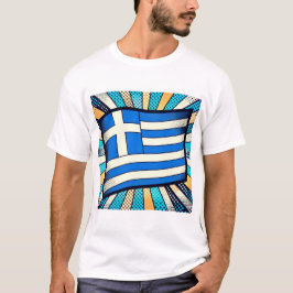 Grekiska flagga t shirt
