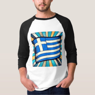 Grekiska flagga t shirt