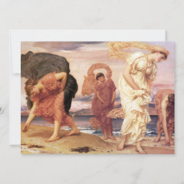 Grekiska flickor plockar upp Småstarna Kort