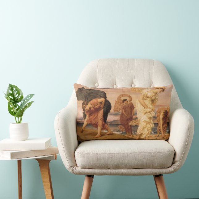 Grekiska flickor som plockar upp Småstarna av Lord Lumbarkudde (Stol)