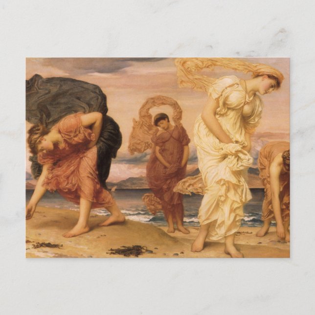 Grekiska flickor som plockar upp Småstarna av Lord Vykort (Framsida)