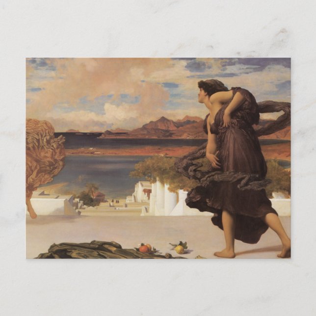 Grekiska flickor som spelar Boll Vykort (Framsida)