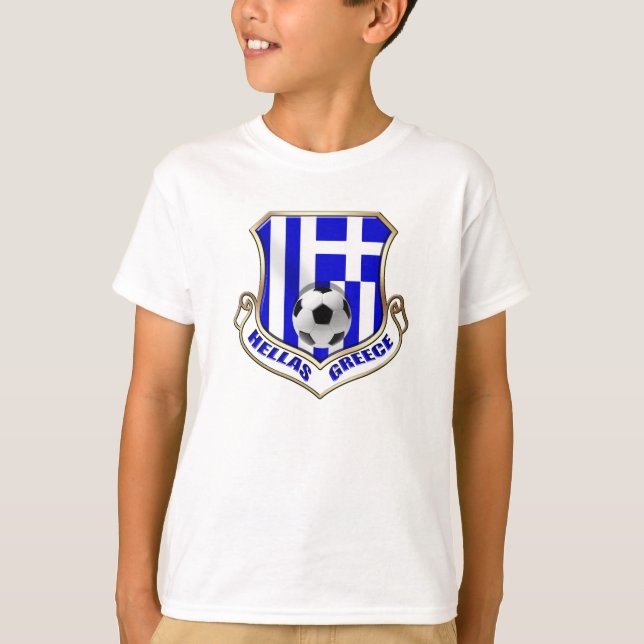 Grekiska fotbollsförbundet - Hellas badge Tee (Framsida)