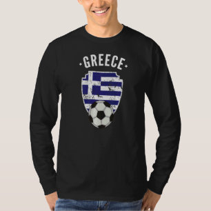 Grekiska fotbollsmatchen Grekland - Flagga Grekisk T Shirt