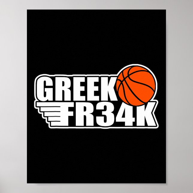 Grekiska fr&# k Bysketbyll Milwaukee Freak Geek Poster (Framsidan)