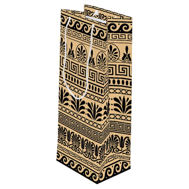 Grekiska Fret, Medelhavet Mönster, Brown (Baksidan Vinklad)