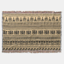 Grekiska Fret, Medelhavet Mönster, Brown Filt