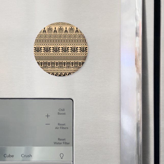 Grekiska Fret, Medelhavet Mönster, Brown Magnet (In Situ (Fridge))
