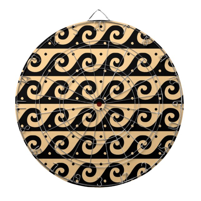 Grekiska Fret, Medelhavsvågorna Mönster, Brown Darttavla (Framsidan)