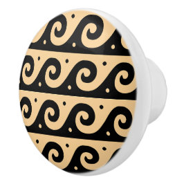 Grekiska Fret, Medelhavsvågorna Mönster, Brown Knopp