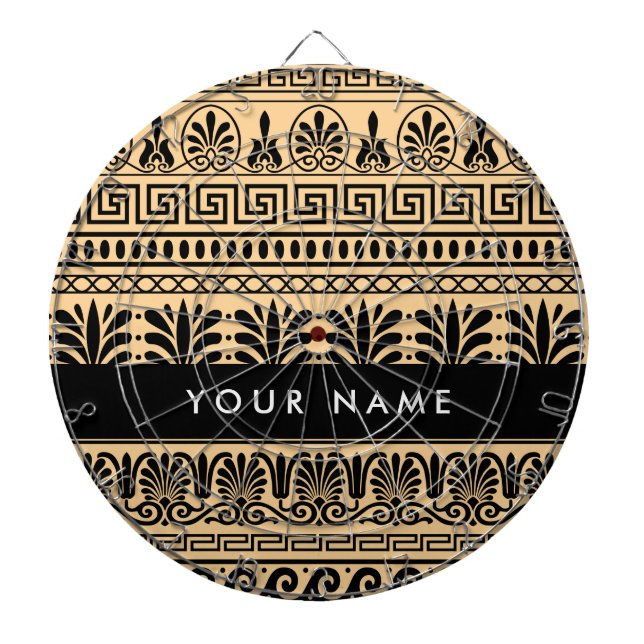 Grekiska Fret, Mixed Meander Nyckel, Brown, ditt n Darttavla (Framsidan)