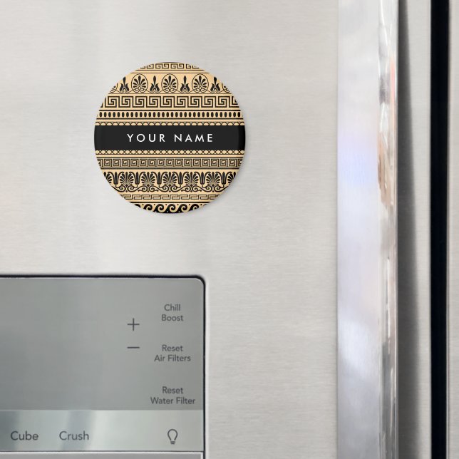 Grekiska Fret, Mixed Meander Nyckel, Brown, ditt n Magnet (In Situ (Fridge))
