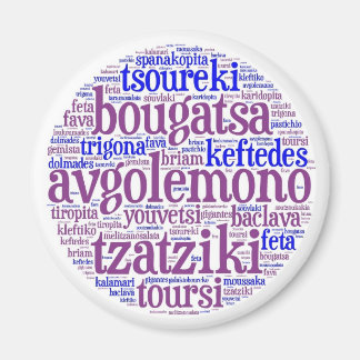 Grekiska Fridge Magnet (Round)