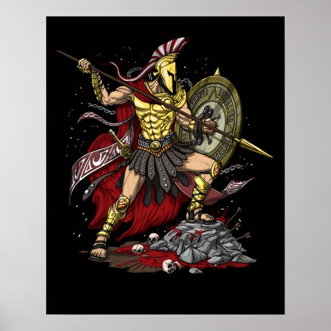 Grekiska Gud Ares Poster (Framsidan)