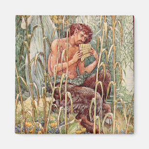 Grekiska Gud Pan-vintagen Magnet