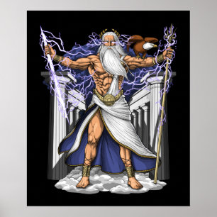 Grekiska Gud Zeus Poster