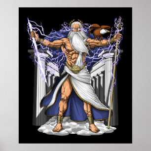 Grekiska Gud Zeus Poster