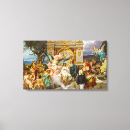 Grekiska gudar och Goddesser på berget Parnassus Canvastryck