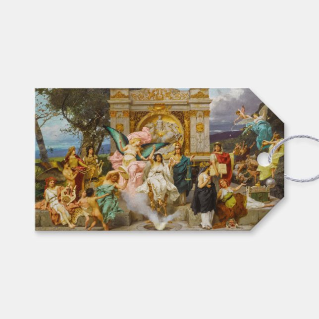 Grekiska gudar på berget Parnassus Presentetikett (Framsidan (Horisontell))