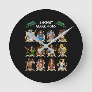 Grekiska gudar rund klocka