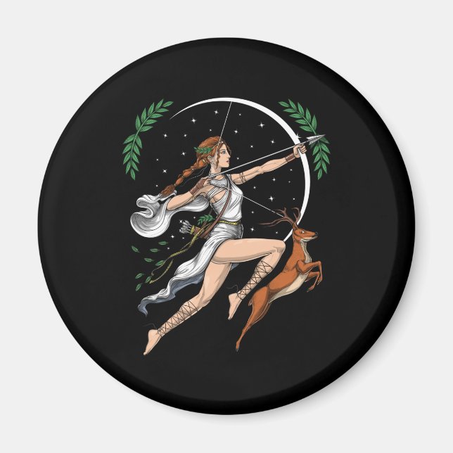 Grekiska guddess Artemis Magnet (Framsidan)