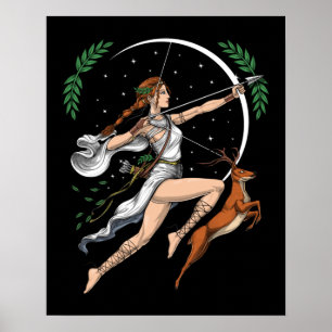 Grekiska guddess Artemis Poster
