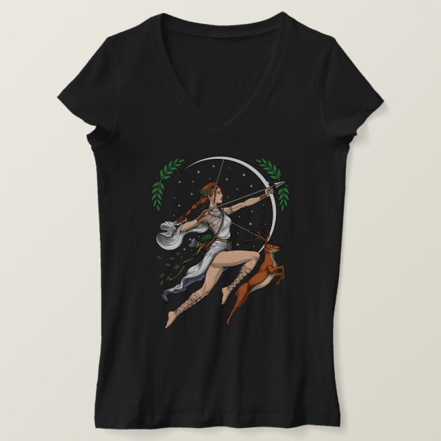 Grekiska guddess Artemis T Shirt (Design framsida)