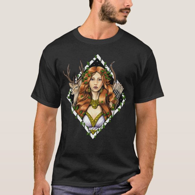 Grekiska guddess Artemis T Shirt (Framsida)