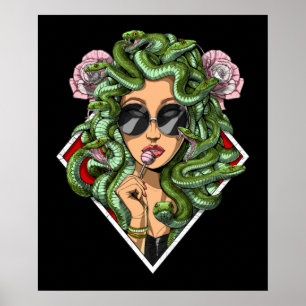 Grekiska guddess Medusa Poster