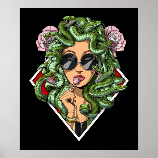 Grekiska guddess Medusa Poster (Framsidan)