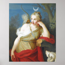 Grekiska gudinna Diana från Hunt