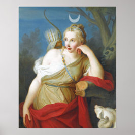 Grekiska gudinna Diana från Hunt Poster