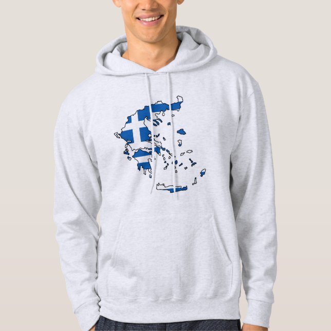 Grekiska hoodies tröja med luva (Framsida)