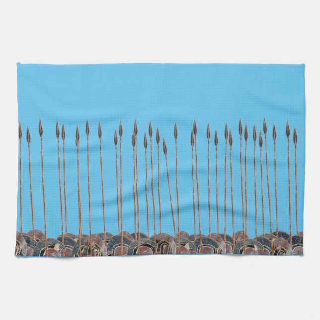 Grekiska Hoplites kommer att strida Kökshandduk (Horisontell)