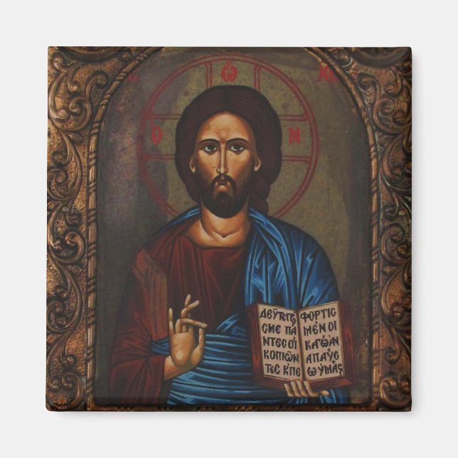 Grekiska ICON CHRIST Magnet (Framsidan)