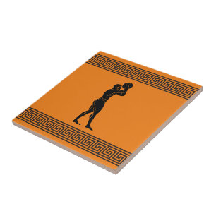 Grekiska Idrottsmannen Basketball Ceramic Tile Kakelplatta