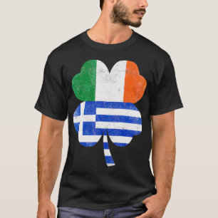 Grekiska irländska Shamrock Greece Ireland Flagga T Shirt