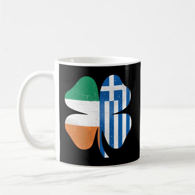 Grekiska irländska Shamrock Greece St Patrick S D Kaffemugg (Vänster)