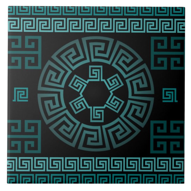 Grekiska keramiska plattan kakelplatta (Framsidan)