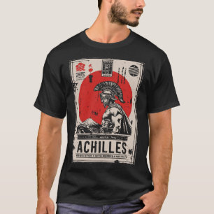 Grekiska krigare med Röda Sol Achilles Mythology T Shirt