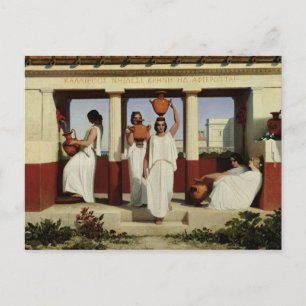 Grekiska kvinnor i Fontän, 1841 Vykort