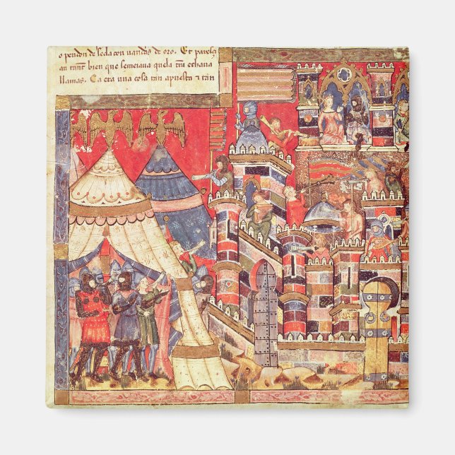 Grekiska lägret och Troy-staden Magnet (Framsidan)